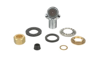 Component Hardware K36-5000 0.5&quot; NPT Polished Chrome Plated Brass Trough Inlet Fitting