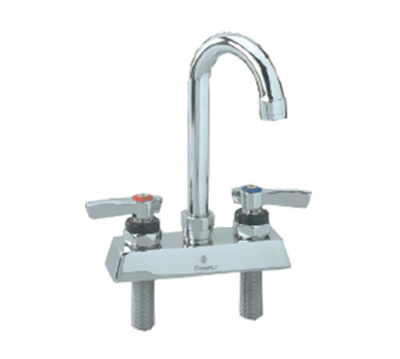 Component Hardware KL41-4100-SE1 4" Centers Stainless Steel Deck Mount Gooseneck Spout Encore Workboard Faucet