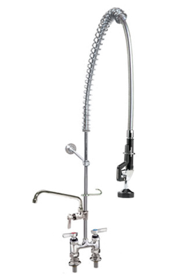 Component Hardware KC56-1000-AF4 12" Add-On Swing Spout Deck Mount 4" Adjustable Centers Encore Commercial Pre-Rinse Assembly