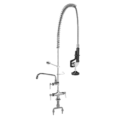 Component Hardware KLP50-11L3-AF2 8" Spout Add-On Faucet Ceramic Valve Single Hole Double Pantry Encore Pre-Rinse Assembly with PowerPulse Deck Mount