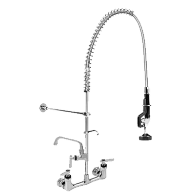 Component Hardware KLP53-11L4-AF2 8" Center Spout Add-On Faucet Wall Mount 1.05 GPM Flow Rate Encore Pre-Rinse Assembly with PowerPulse