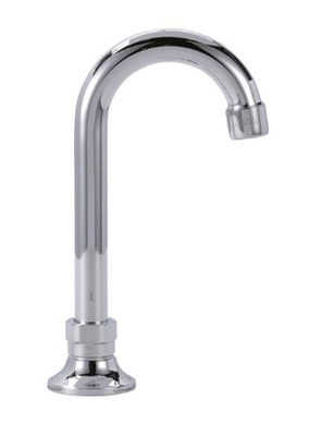 Component Hardware KL74-9000 3.5" Stainless Steel Swivel Gooseneck Deck Mount Encore Spout Base