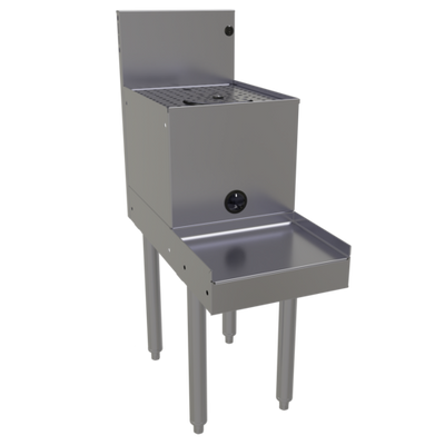 Glastender DBSA-12-RF Stainless Steel Drainboard Blender Station with Rinser Faucet - 12W x 24D