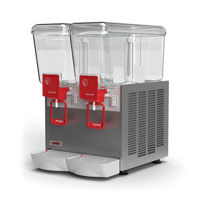  Ugolini Arctic Deluxe 12/2 MM - 12 Liters, 2 Bowl, Medium Velocity Paddle Mixer Agitator, Refrigerated Beverage Dispenser - Made in Italy