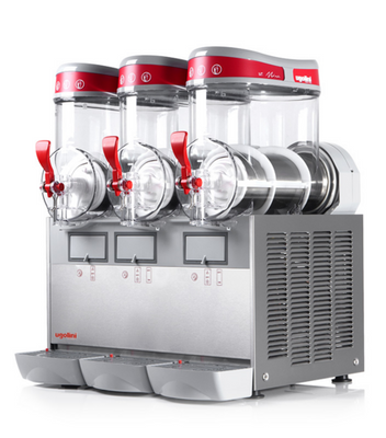 Ugolini MINI 3 - 6 Liters, 3 Bowl, Magnetic Transmission, Granita & Slush Frozen Beverage Dispenser - Made in Italy