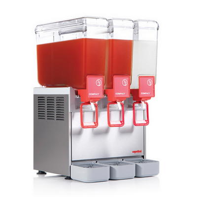 Ugolini Arctic Compact 8/3 ULP - 8 Liters, 3 Bowl, Impeller Mixer Agitator w/ Fountain Spray, Refrigerated Beverage Dispenser - Made in Italy