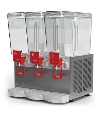 Ugolini Arctic Deluxe 20/3 MM - 20 Liters, 3 Bowl, Medium Velocity Paddle Mixer Agitator, Refrigerated Beverage Dispenser - Made in Italy