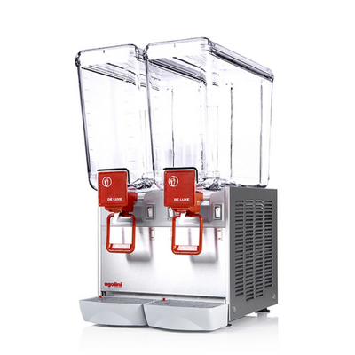  Ugolini Arctic Deluxe 20/2 ULP - 20 Liters, 2 Bowl, Impeller Mixer Agitator w/ Fountain Spray, Refrigerated Beverage Dispenser - Made in Italy