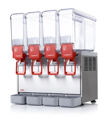 Ugolini Arctic Compact 8/4 ULP - 8 Liters, 4 Bowl, Impeller Mixer Agitator w/ Fountain Spray, Refrigerated Beverage Dispenser - Made in Italy