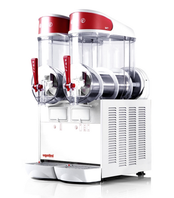 Ugolini MT2 - 10 Liters, 2 Bowl, Magnetic Transmission, Granita & Slush Frozen Beverage Dispenser - Made in Italy