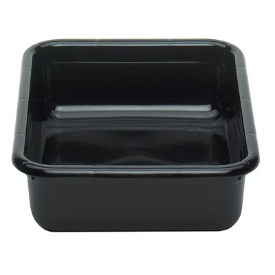 Cambro 1520CBPF110 15.31" L x 19.93" x 4.93" H Hi-Gloss Plastic Flat Bottom Black Cambox - 12/Case