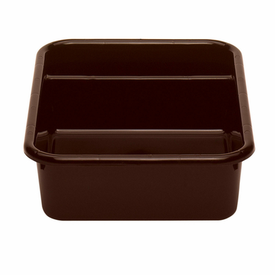 Cambro 1621CBP131 15.62" L x 20.5" W x 4.87 H (2) Compartments Hi-Gloss Plastic Dark Brown Cambox - 12/Case