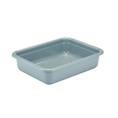 Cambro 1520CBPF180 15.31" L x 19.93" x 4.93" H Hi-Gloss Plastic Flat Bottom Light Gray Cambox - 12/Case