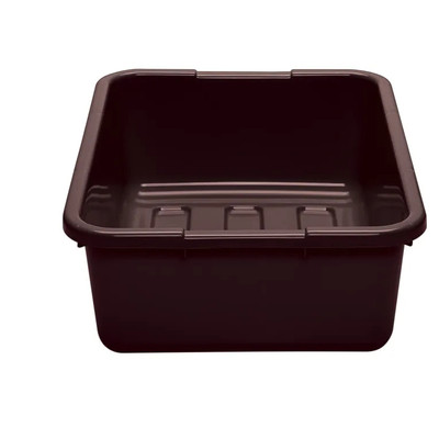 Cambro 21157CBP131 15.19" L x 20.19" W x 6.93" H Includes Handle Hi-Gloss Plastic Dark Brown Cambox - 12/Case