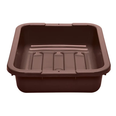 Cambro 1520CBP131 15.31" L x 19.93" x 4.93" H Hi-Gloss Plastic Dark Brown Cambox - 12/Case