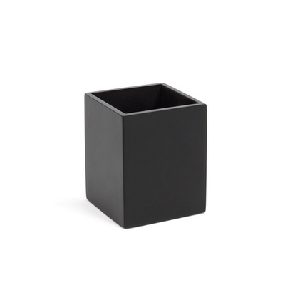 FOH BHO086BKB22 3.75" W x 4.254" H Black Bamboo Square Buffetware Napkin Holder
