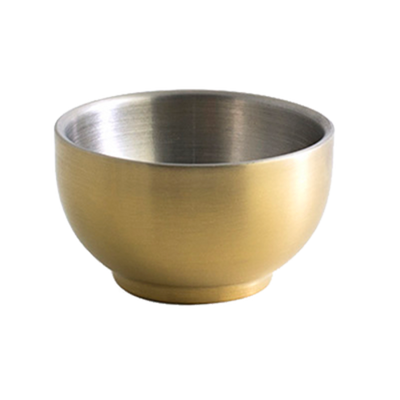 FOH DBO124GOS23 2.5 Oz. Brass Round Stainless Steel Small Harmony Bowl