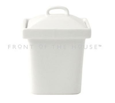 FOH DBO102WHP23 3.5" W x 1.5" H White Porcelain Large Mod Pot Lid Only