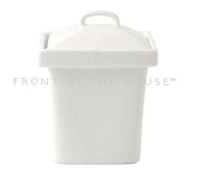 FOH DBO102WHP23 3.5" W x 1.5" H White Porcelain Large Mod Pot Lid Only