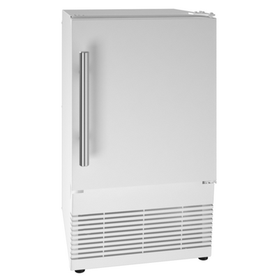 U-Line UACR014-WS01A 14" W Undercounter 23 Lbs. per 24 Hr Crescent White ADA Series Ice Maker With Bin - 115 Volts