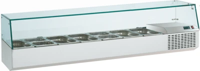 U-Line UCGAC166 U-Line Commercial Glass-Top Refrigerated Condiment Rail - 115 Volts
