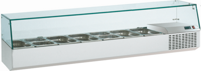 U-Line UCGAC166 U-Line Commercial Glass-Top Refrigerated Condiment Rail - 115 Volts