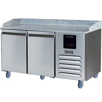 U-Line UCPP466-SS61A 2 Doors U-Line Commercial Refrigerated Pizza Prep Table