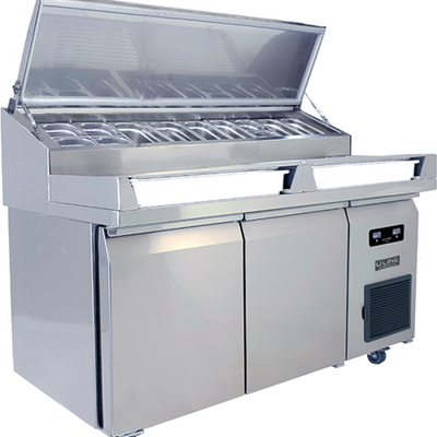 U-Line UCPT565-SS61A 2 Doors U-Line Commercial Refrigerated Prep Table - 115 Volts
