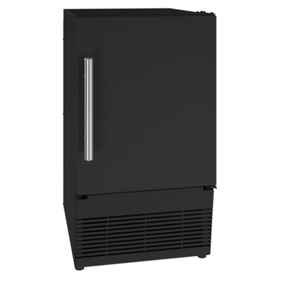 U-Line UACR015-BS01A 14.81" W Undercounter 25 Lbs. per 24 Hr Crescent Black ADA Series Ice Maker With Bin - 115 Volts