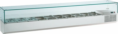 U-Line UCGAC223 U-Line Commercial Glass-Top Refrigerated Condiment Rail - 115 Volts