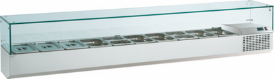 U-Line UCGAC223 U-Line Commercial Glass-Top Refrigerated Condiment Rail - 115 Volts