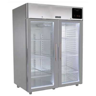 U-Line UCFZ553-SG71A 49 Cu. Ft. Stainless Steel Glass 2 Doors Reach-In U-Line Commercial Freezer - 115 Volts