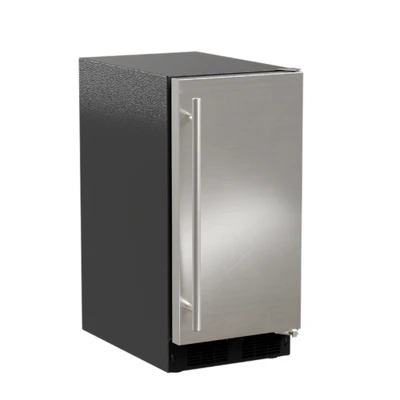 U-Line UACP115-SS01A 15" W Undercounter 39 Lbs. per 24 Hr Full Size and Dice Stainless Steel ADA Series Clear Ice Maker With Bin - 115 Volts