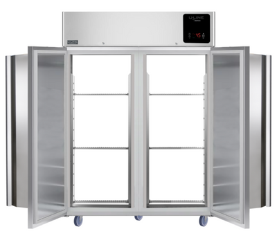 U-Line UCRP149-SS71A 49 Cu. Ft. Solid & Glass Combination Door Pass-Thru Commercial Refrigerator