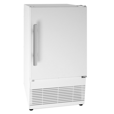 U-Line UACR015-WS01A 14.81" W Undercounter 25 Lbs. per 24 Hr Crescent White ADA Series Ice Maker With Bin - 115 Volts