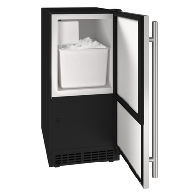 U-Line UACR115-SS01A 14.81" W Undercounter 25 Lbs. per 24 Hr Crescent ADA Series Ice Maker With Bin - 115 Volts