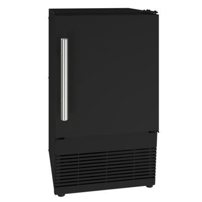 U-Line UACR014-BS01A 14" W Undercounter 23 Lbs. per 24 Hr Crescent Black ADA Series Ice Maker With Bin - 115 Volts