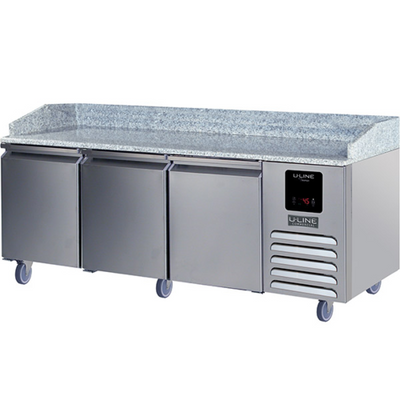 U-Line UCPP488-SS61A 3 Doors U-Line Commercial Refrigerated Pizza Prep Table - 115 Volts