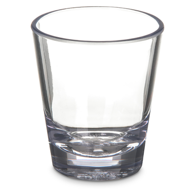 Carlisle 560107 1.5 Oz. Clear SAN Carlisle - Alibi Shot Glass