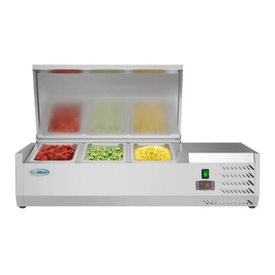 Koolmore SCDC-3P-SG 39.9" W Stainless Steel (3) 1/3 Pan Refrigerated Countertop Prep Unit - 115 Volts