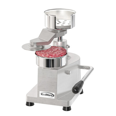 Koolmore CHM-4 11" W Stainless Steel Countertop Hamburger Patty Molding Press with Handle