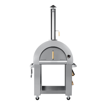 Koolmore KM-OKS-WFPO 32.3" W Stainless Steel Built-In Chimney Wood Fired Pizza Oven