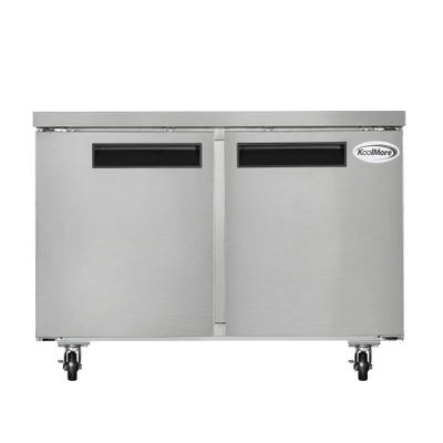 Koolmore KM-UCF-2DSS 47.2" W Stainless Steel Solid Door Commercial Undercounter Freezer