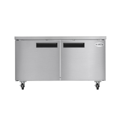 Koolmore KM-UCF-15SS 60.2" W Stainless Steel Solid Door Commercial Undercounter Freezer