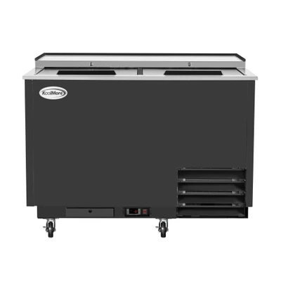 Koolmore KM-GF50-BK 14 Cu. Ft. Black Stainless Steel Commercial Glass Forster - 115 Volts