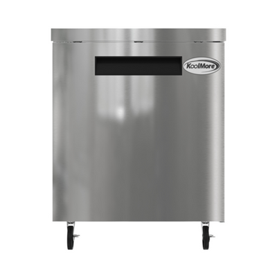 Koolmore KM-UCR-1DSS 5 Cu. Ft. Stainless Steel 1 Solid Door Reach-In Undercounter Refrigerator - 115 Volts