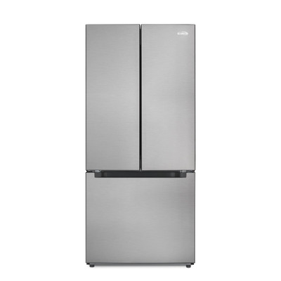 Koolmore KM-RERFDSS-18C 18.5 Cu.Ft Stainless Steel French Door Refrigerator with Bottom Freezer