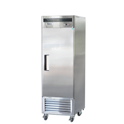 Bison BRF-21 21 Cu. Ft. One-Section Self Closing Locking Stainless Steel Door Reach-In Freezer - 115 Volts 1-Phase