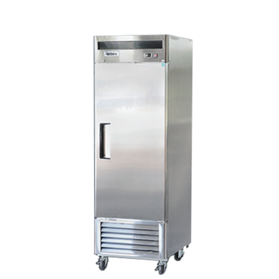 Bison BRF-21 21 Cu. Ft. One-Section Self Closing Locking Stainless Steel Door Reach-In Freezer - 115 Volts 1-Phase