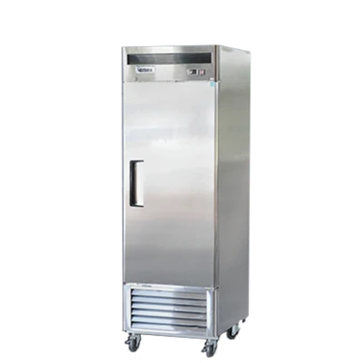 Bison BRF-21 21 Cu. Ft. One-Section Self Closing Locking Stainless Steel Door Reach-In Freezer - 115 Volts 1-Phase